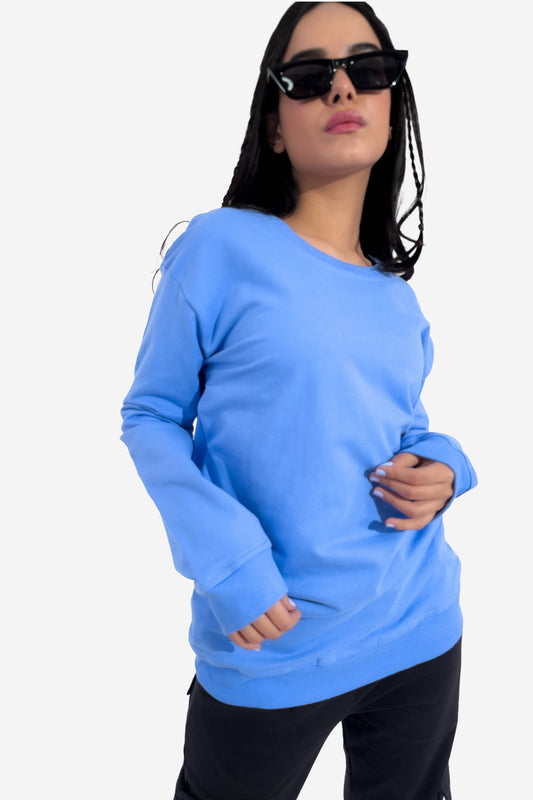 Essential Crewneck Sweatshirt - Sky Blue - keos.life