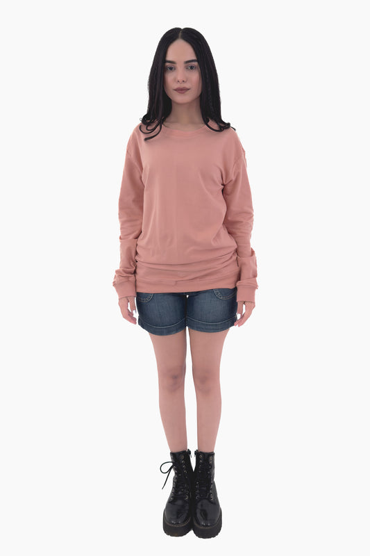 Essential Crewneck Sweatshirt - Peach - keos.life