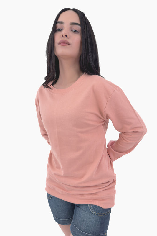 Essential Crewneck Sweatshirt - Peach - keos.life