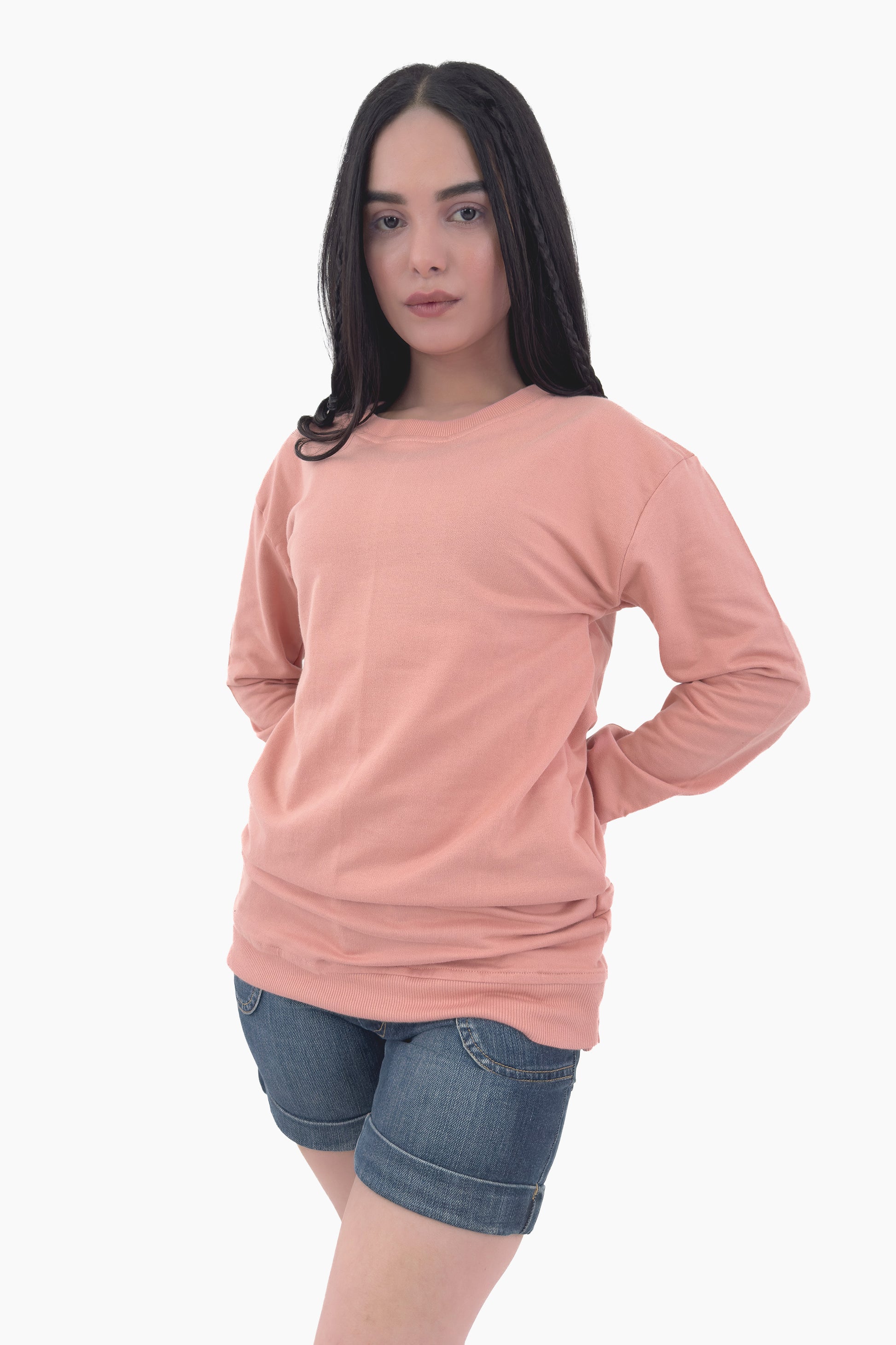 Essential Crewneck Sweatshirt - Peach - keos.life