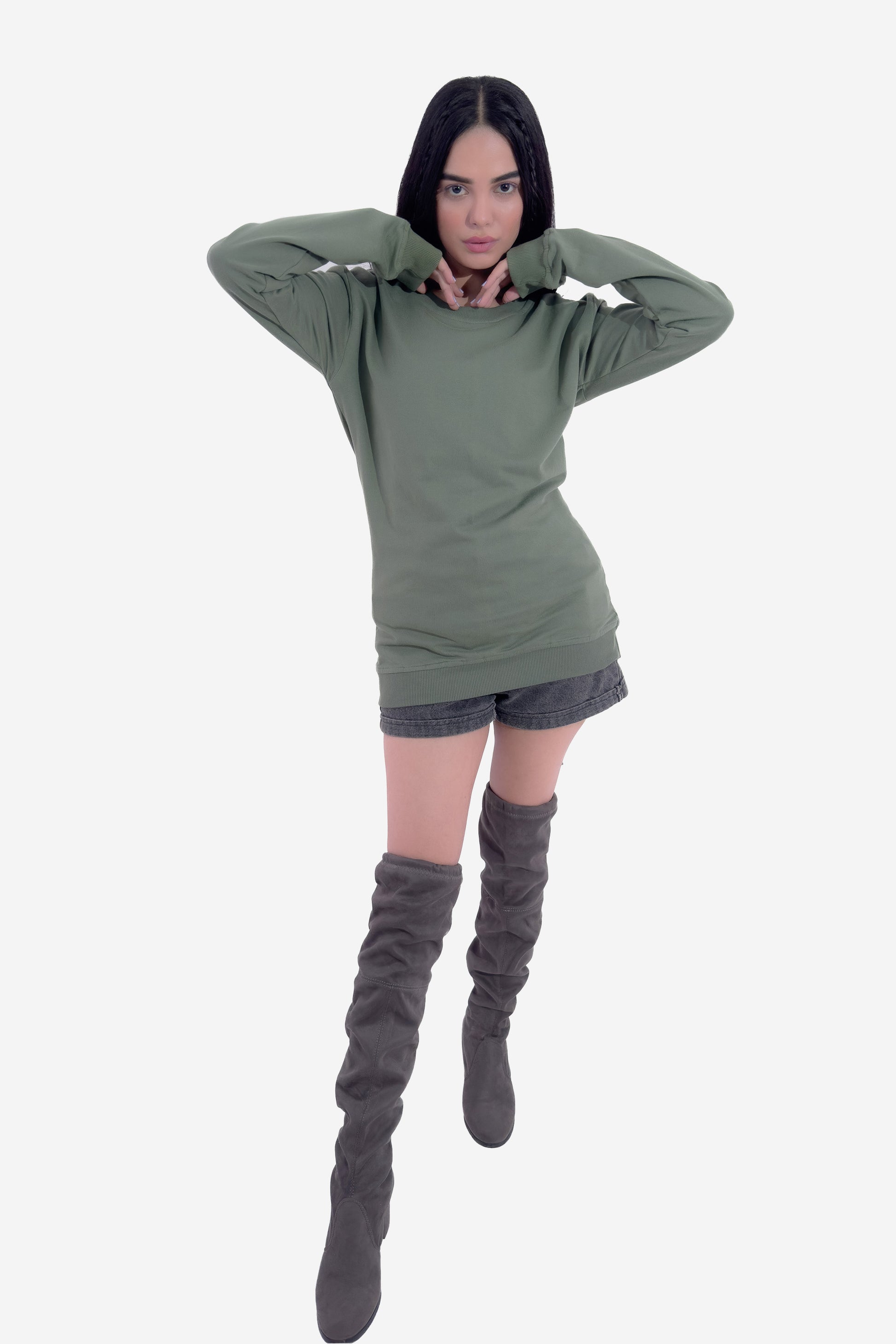 Essential Crewneck Sweatshirt - Sage - keos.life