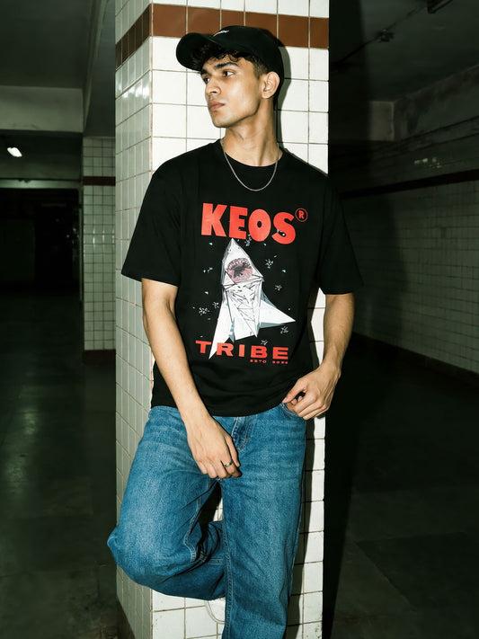 Organic Cotton Graphic T-Shirt – “KEOS Tribe” | Regular Fit