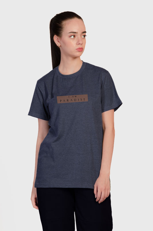 I am Paradise - Melange Cotton T-shirt - keos.life