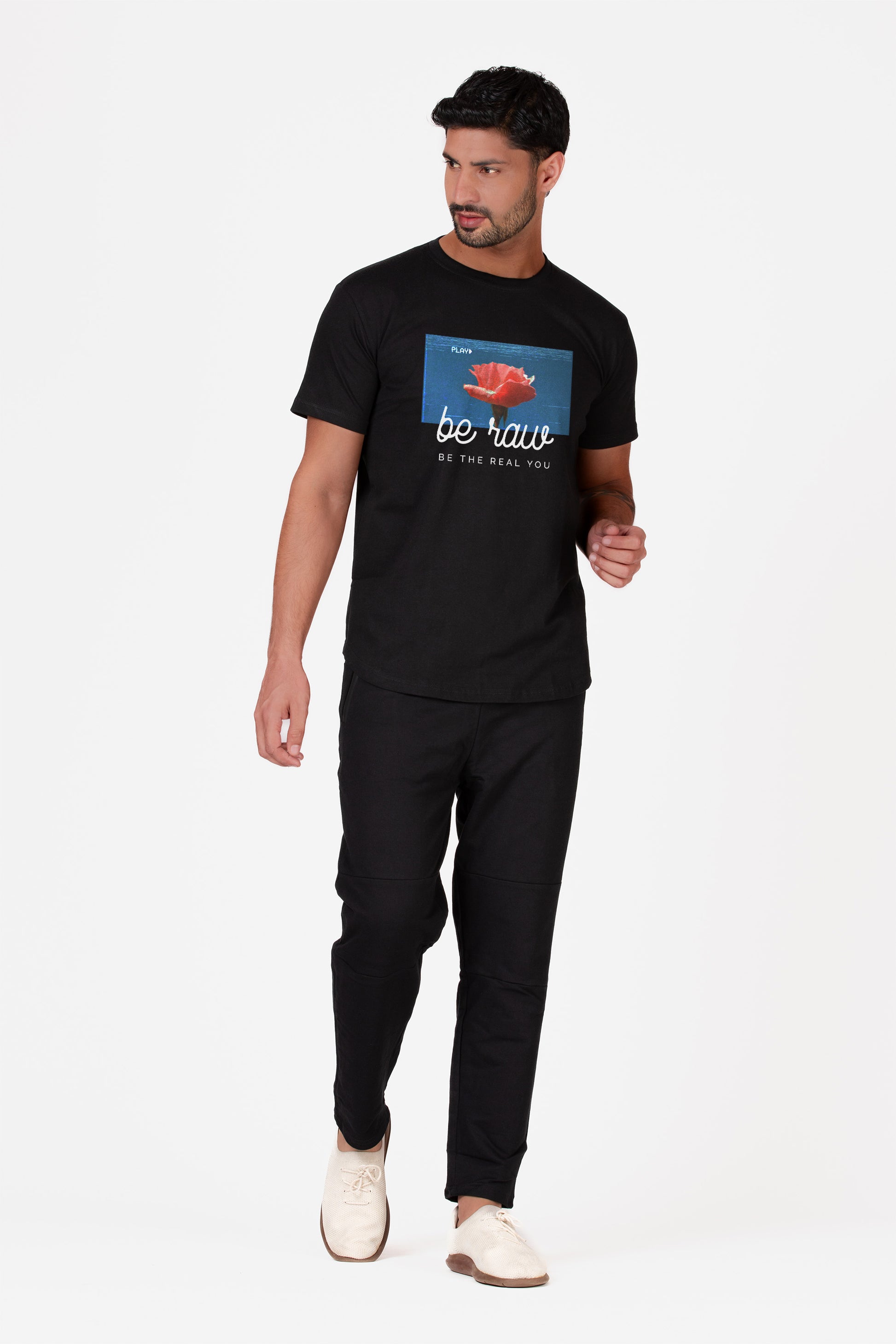 Longline Be Raw Organic Cotton T-shirt - keos.life