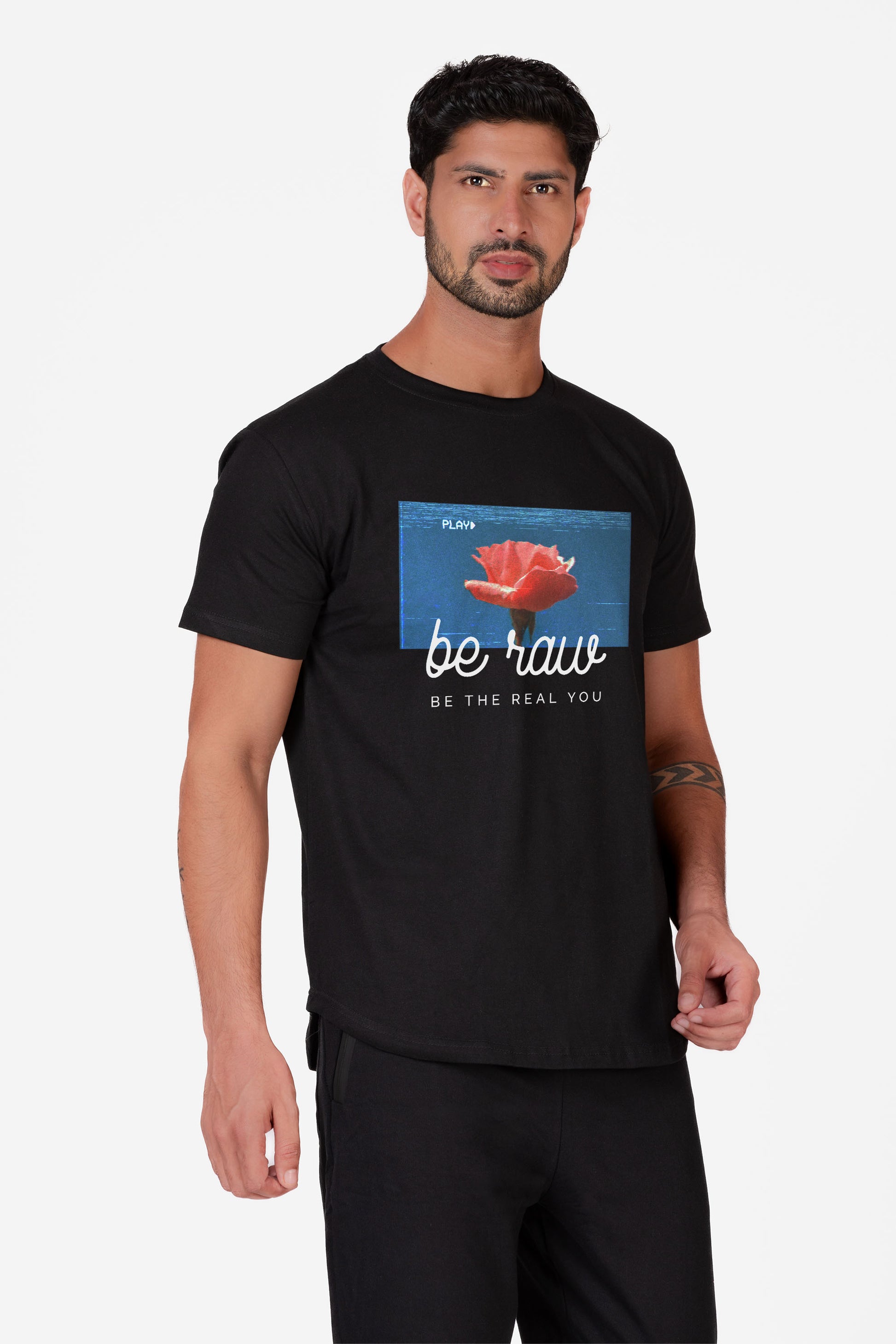 Longline Be Raw Organic Cotton T-shirt - keos.life