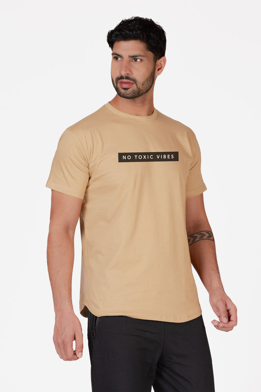 Longline No Toxic Vibes Organic Cotton T-shirt - keos.life