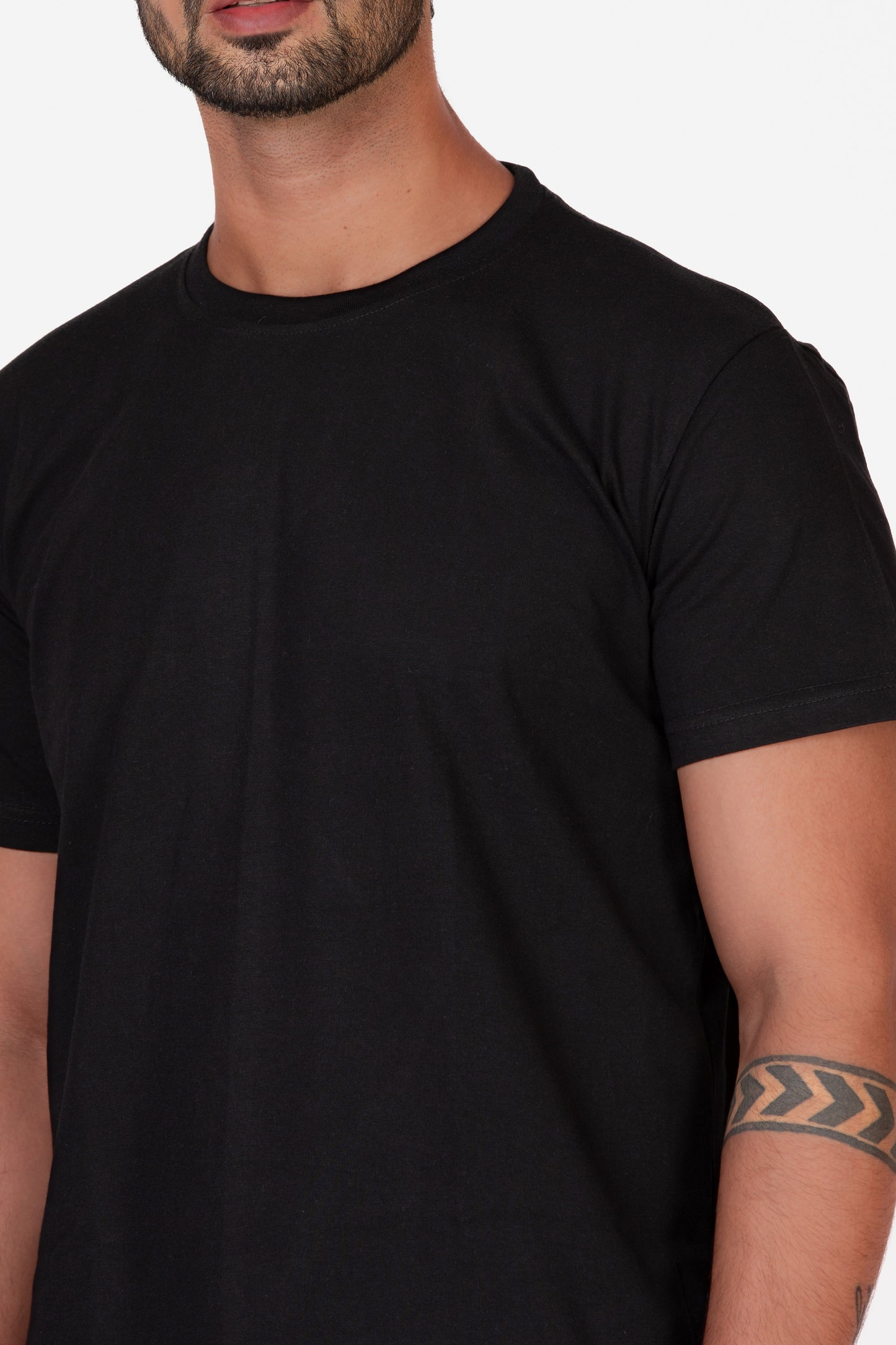 Longline Organic Cotton Essential T-shirt - Black - keos.life
