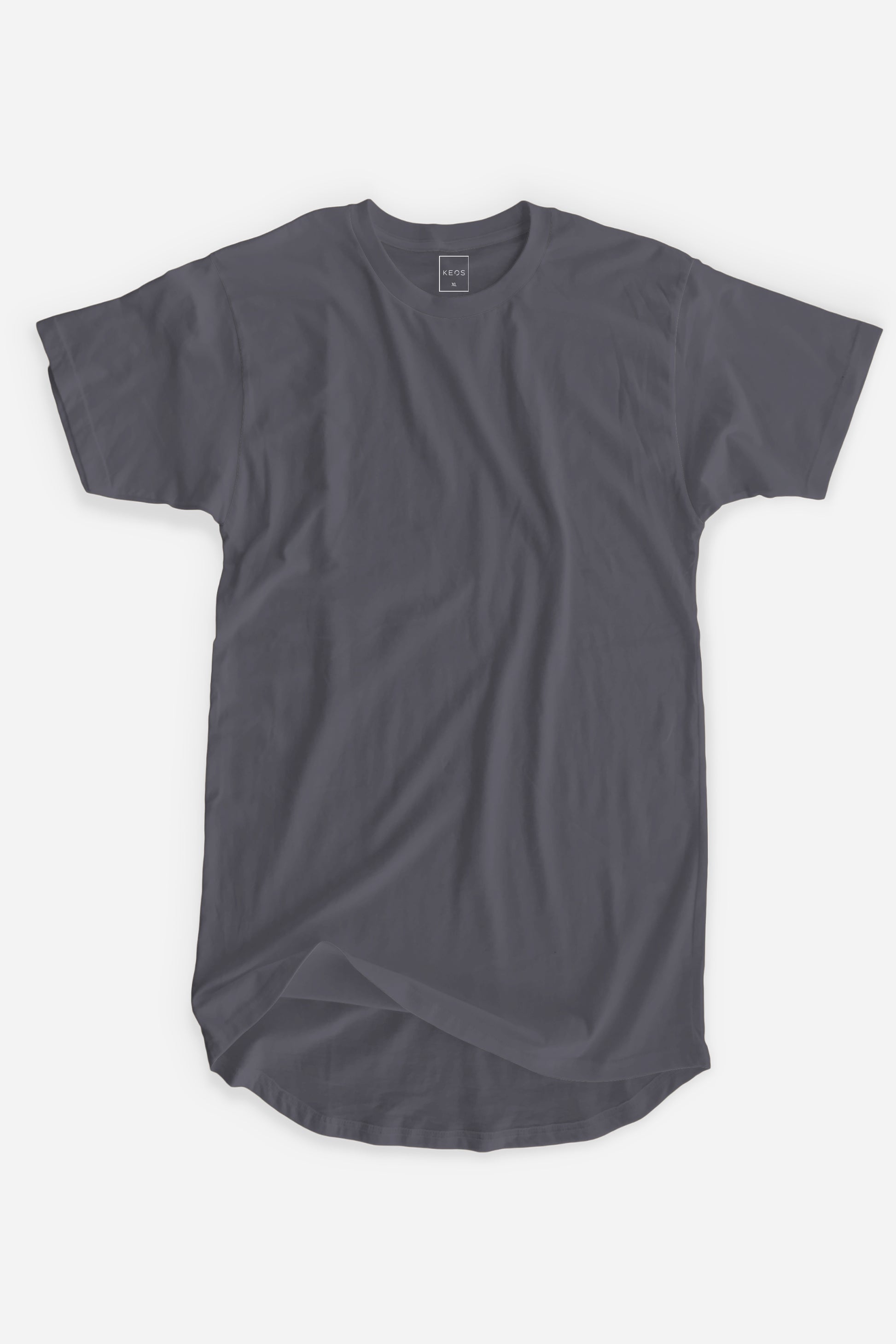 Longline Organic Cotton Essential T-shirt - Grey - keos.life