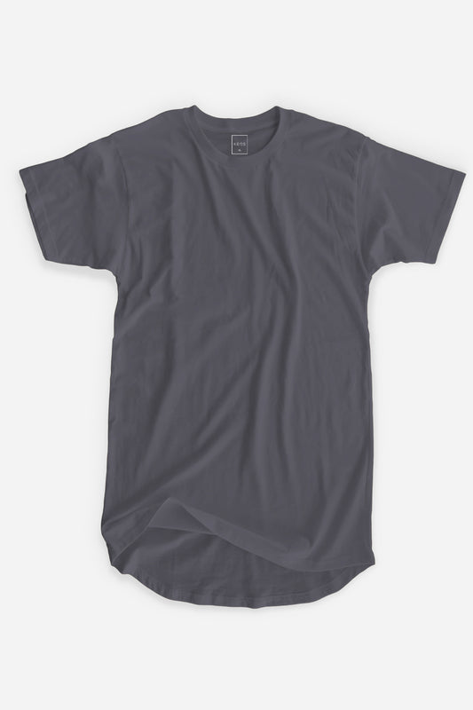 Longline Organic Cotton Essential T-shirt - Grey - keos.life