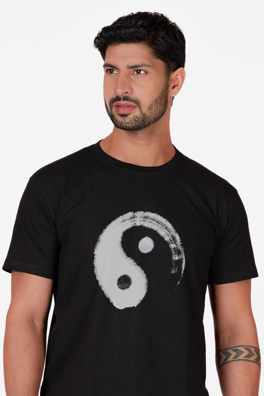 Longline Yin Yang Organic Cotton T-shirt - keos.life