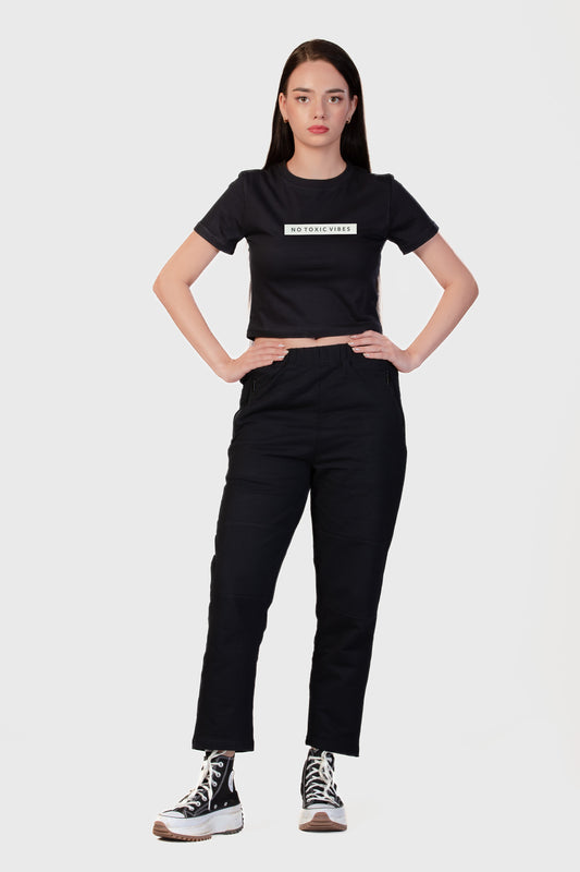 No Toxic Vibes Organic Cotton Crop Top - keos.life