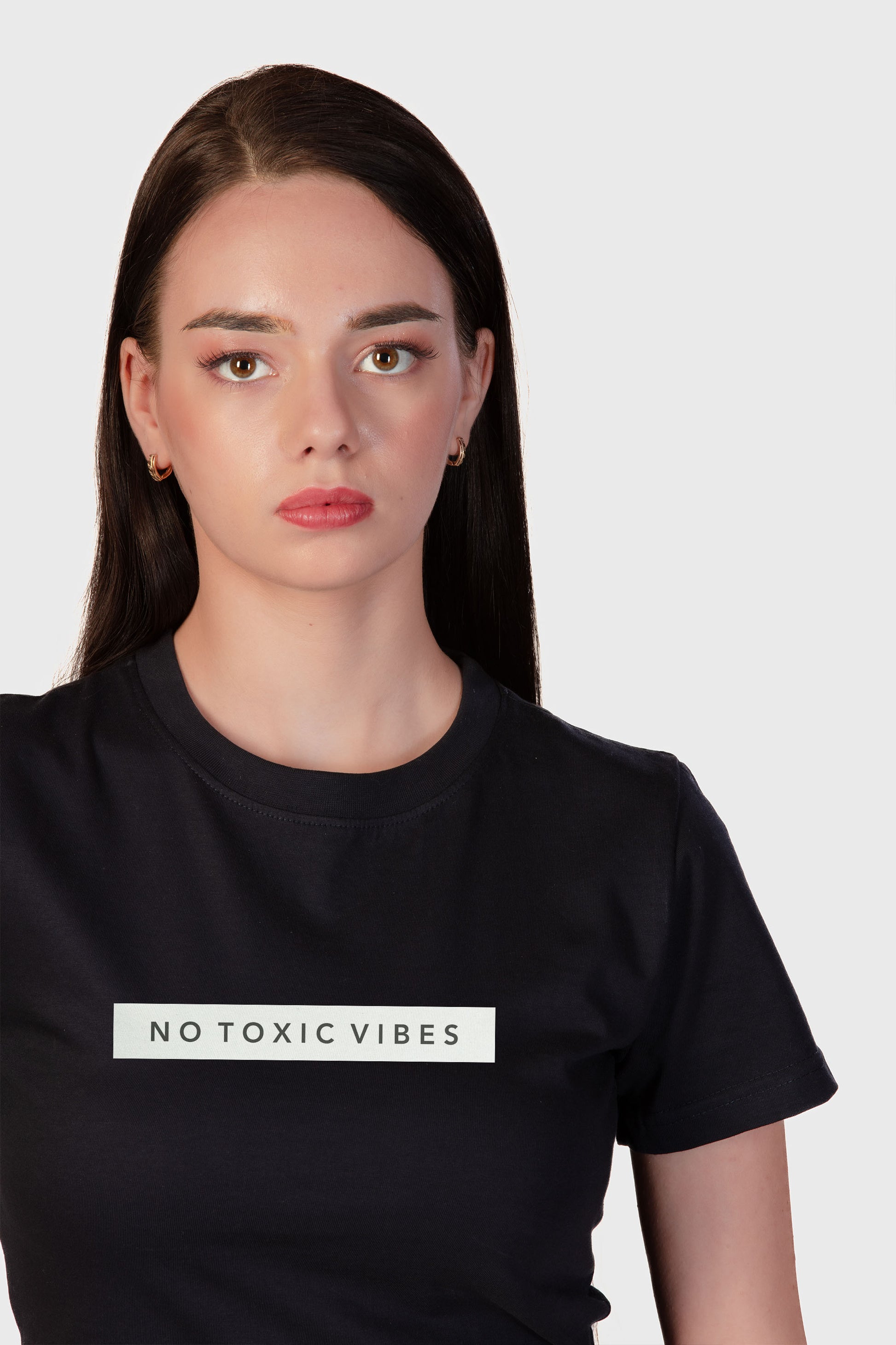 No Toxic Vibes Organic Cotton Crop Top - keos.life