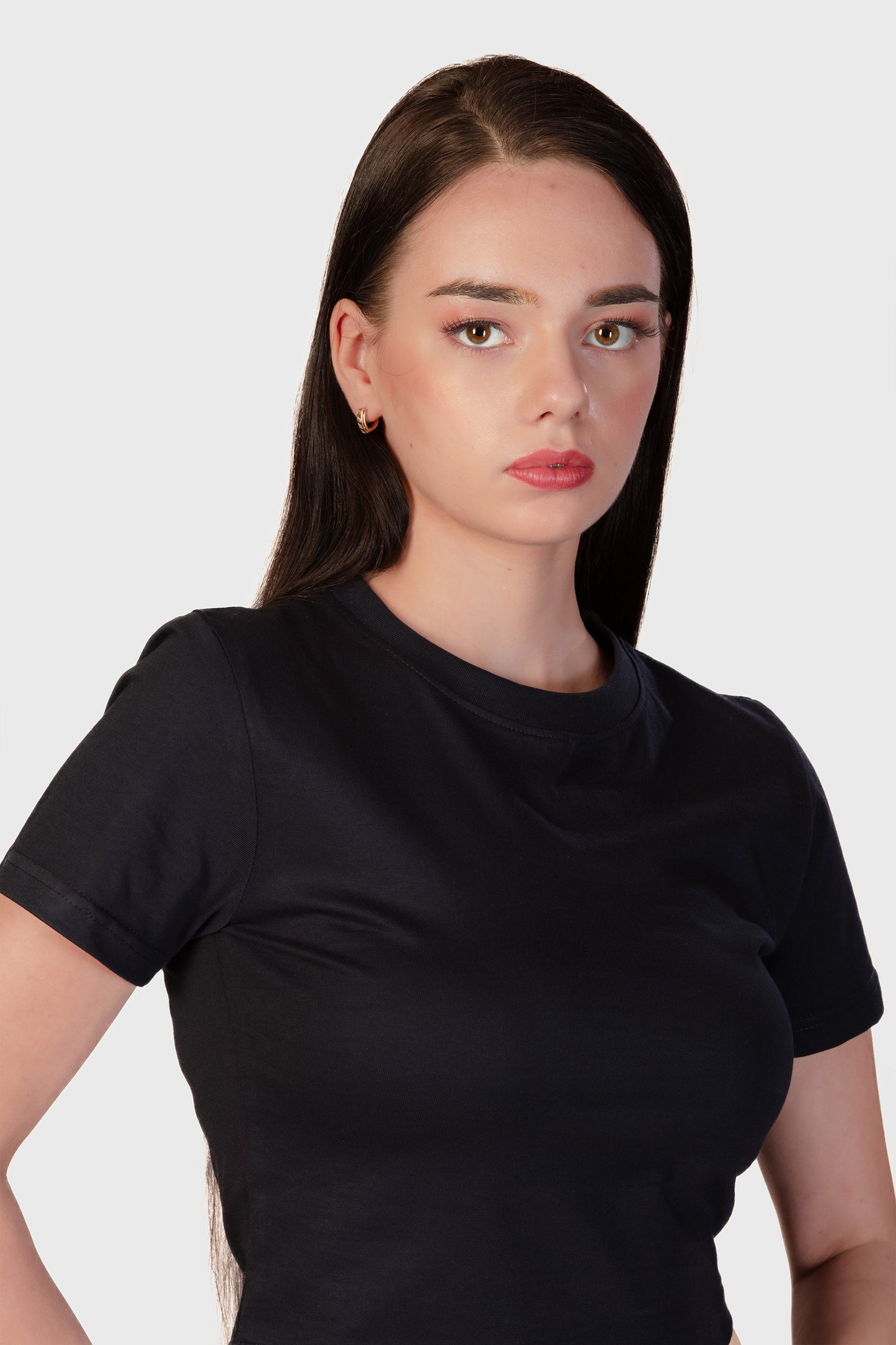 Basic Organic Cotton Crop Top - Black - keos.life