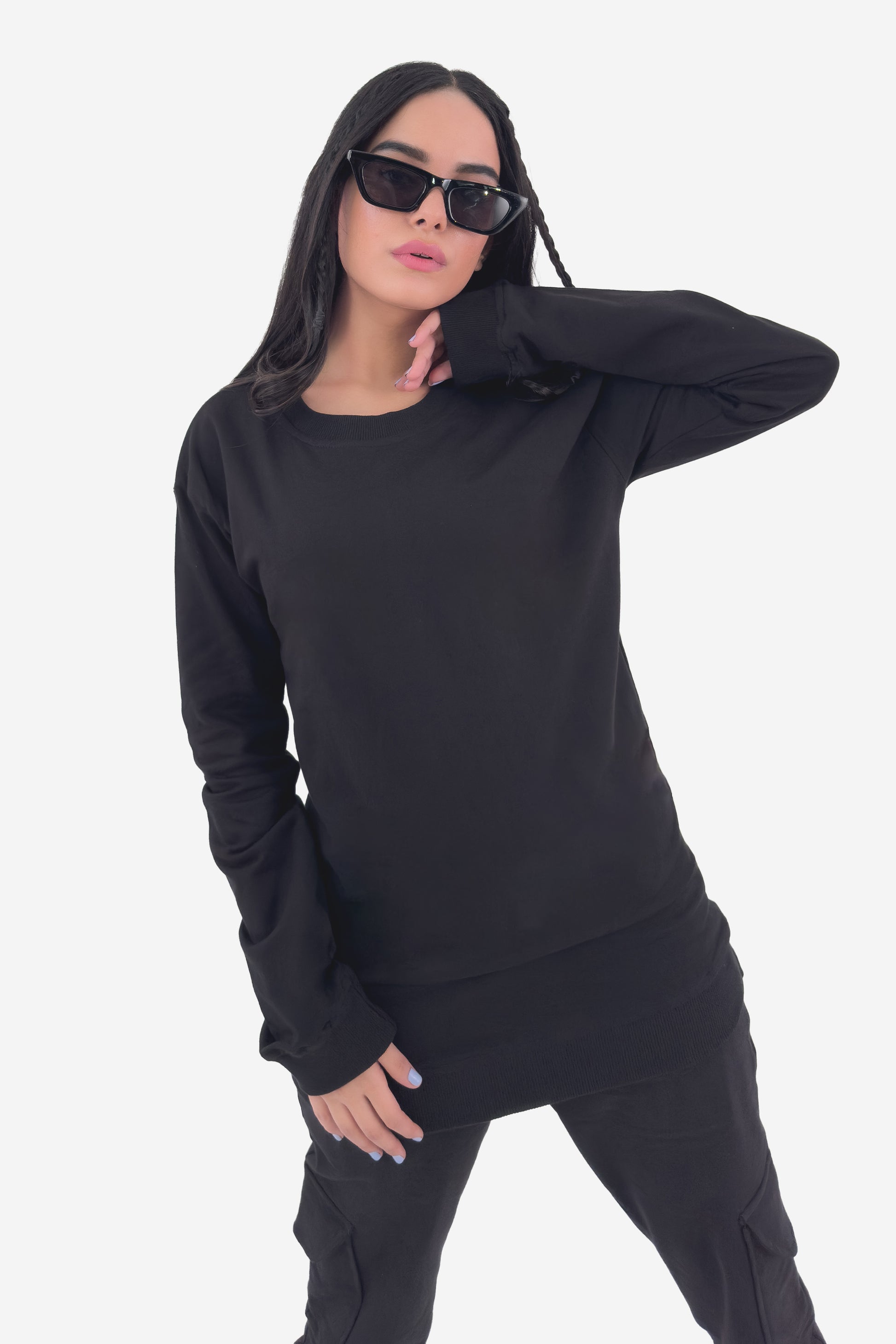 Essential Crewneck Sweatshirt - Black - keos.life