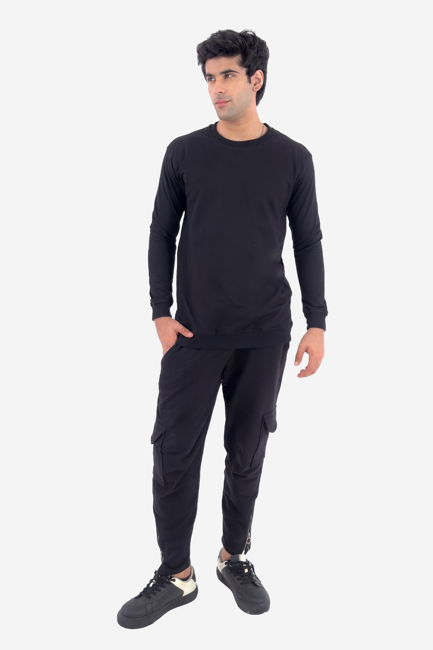 Essential Crewneck Sweatshirt - Black - keos.life