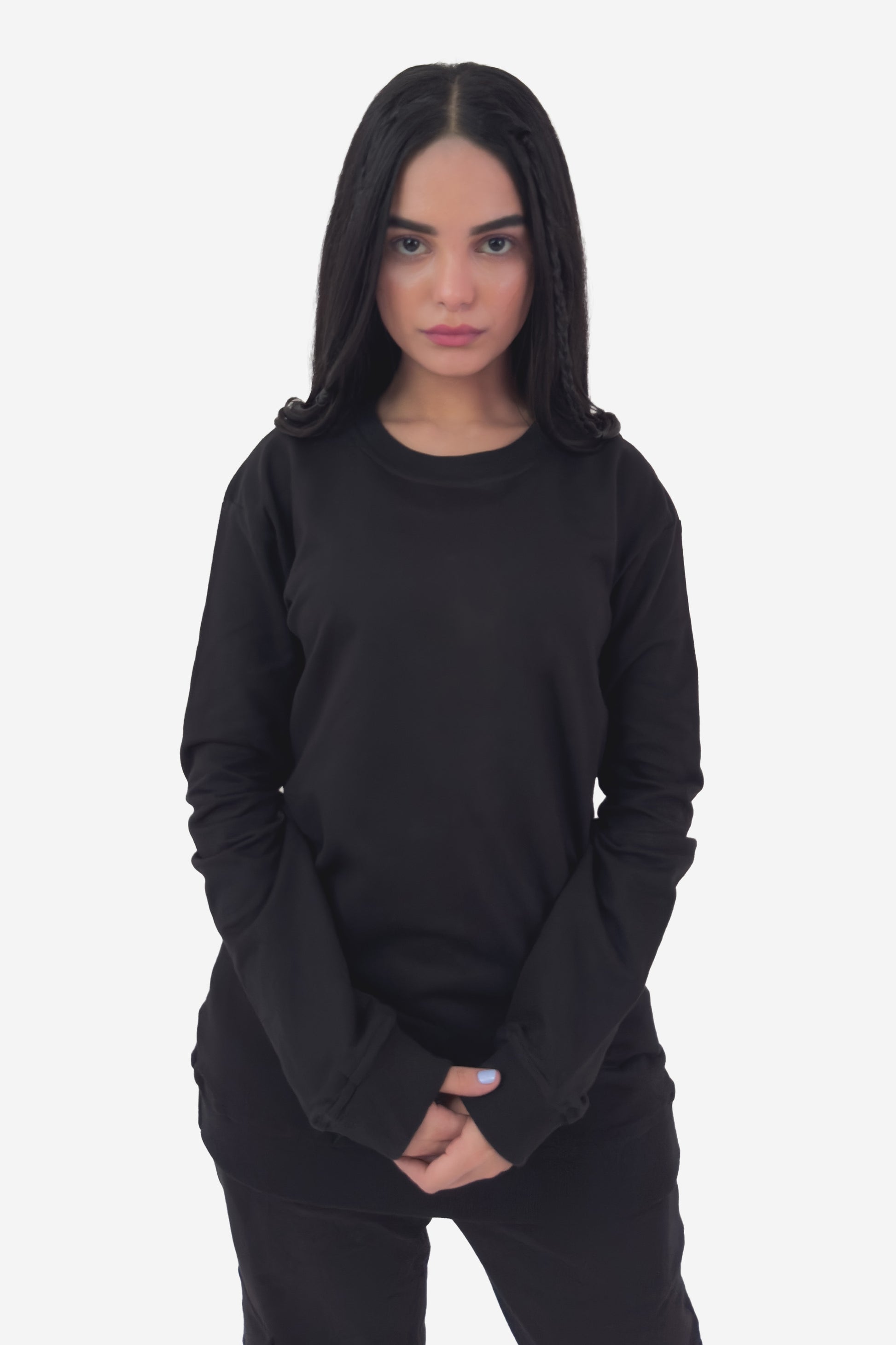 Essential Crewneck Sweatshirt - Black - keos.life