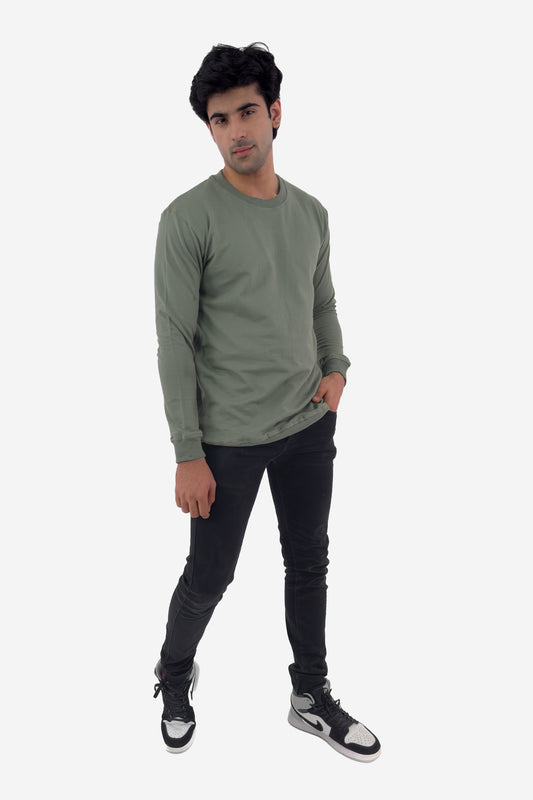 Essential Crewneck Sweatshirt - Sage - keos.life