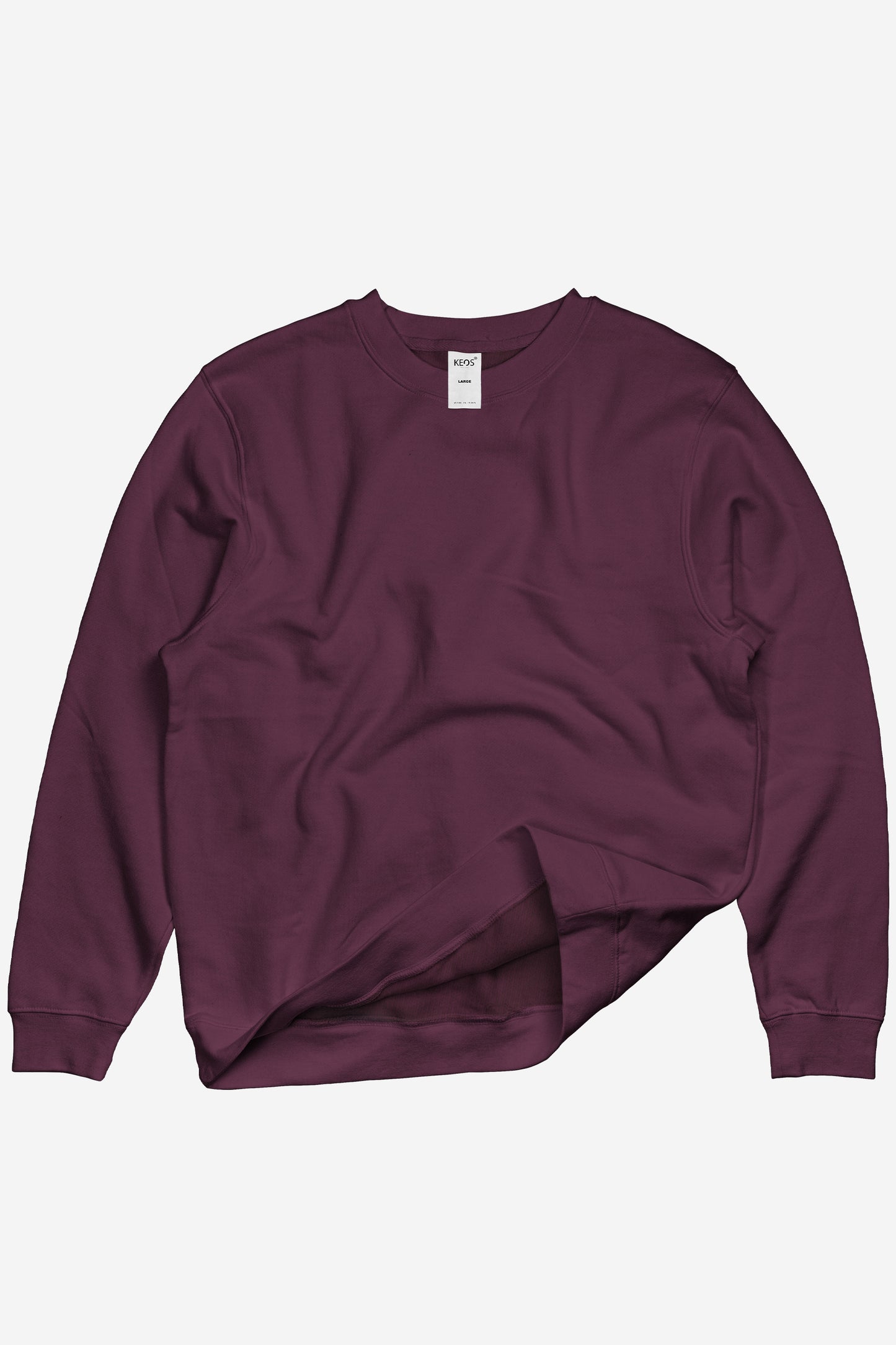 Essential Crewneck Sweatshirt - Wine - keos.life