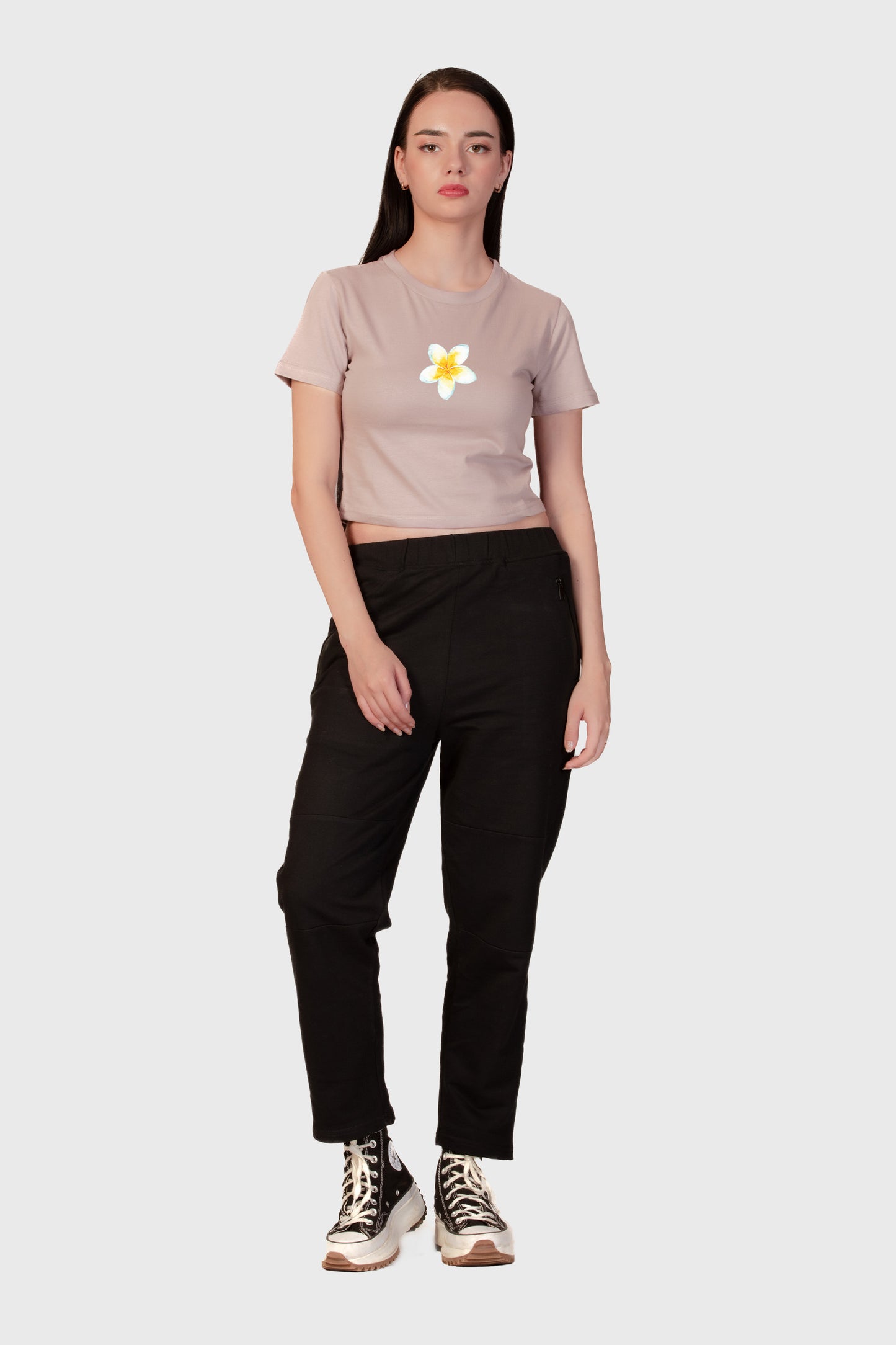 Plumeria Organic Cotton Crop Top - keos.life
