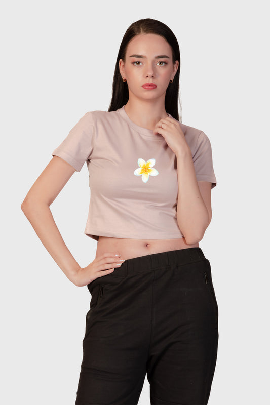 Plumeria Organic Cotton Crop Top - keos.life