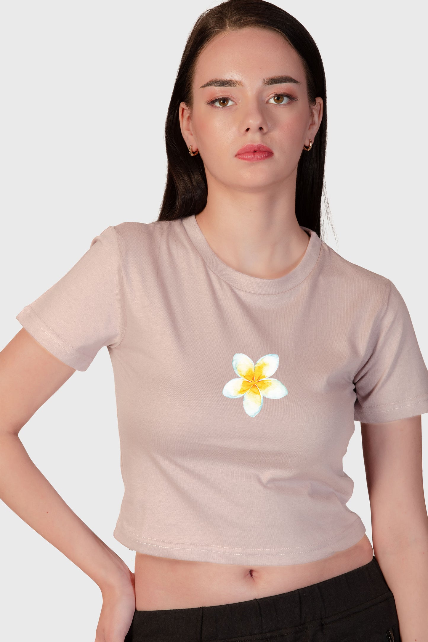 Plumeria Organic Cotton Crop Top - keos.life