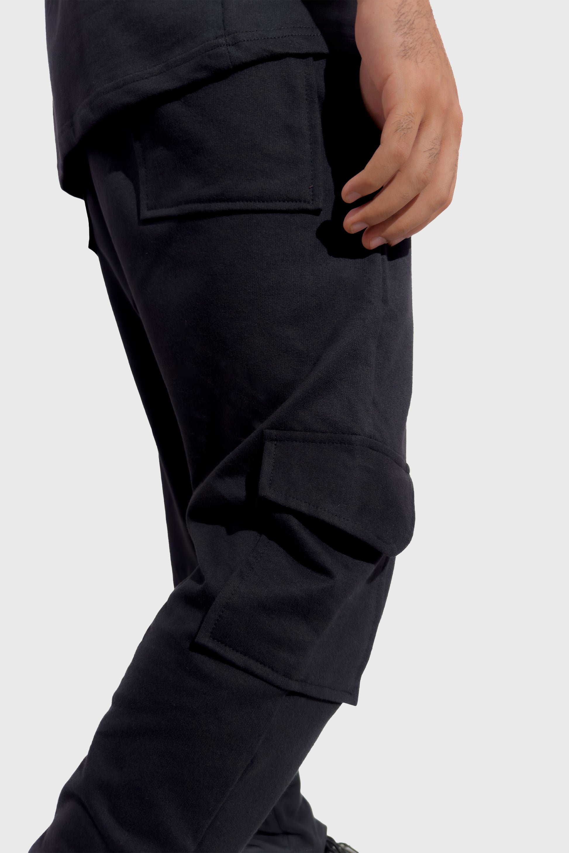 Oversized T-shirt Co-ord Set - Black - keos.life