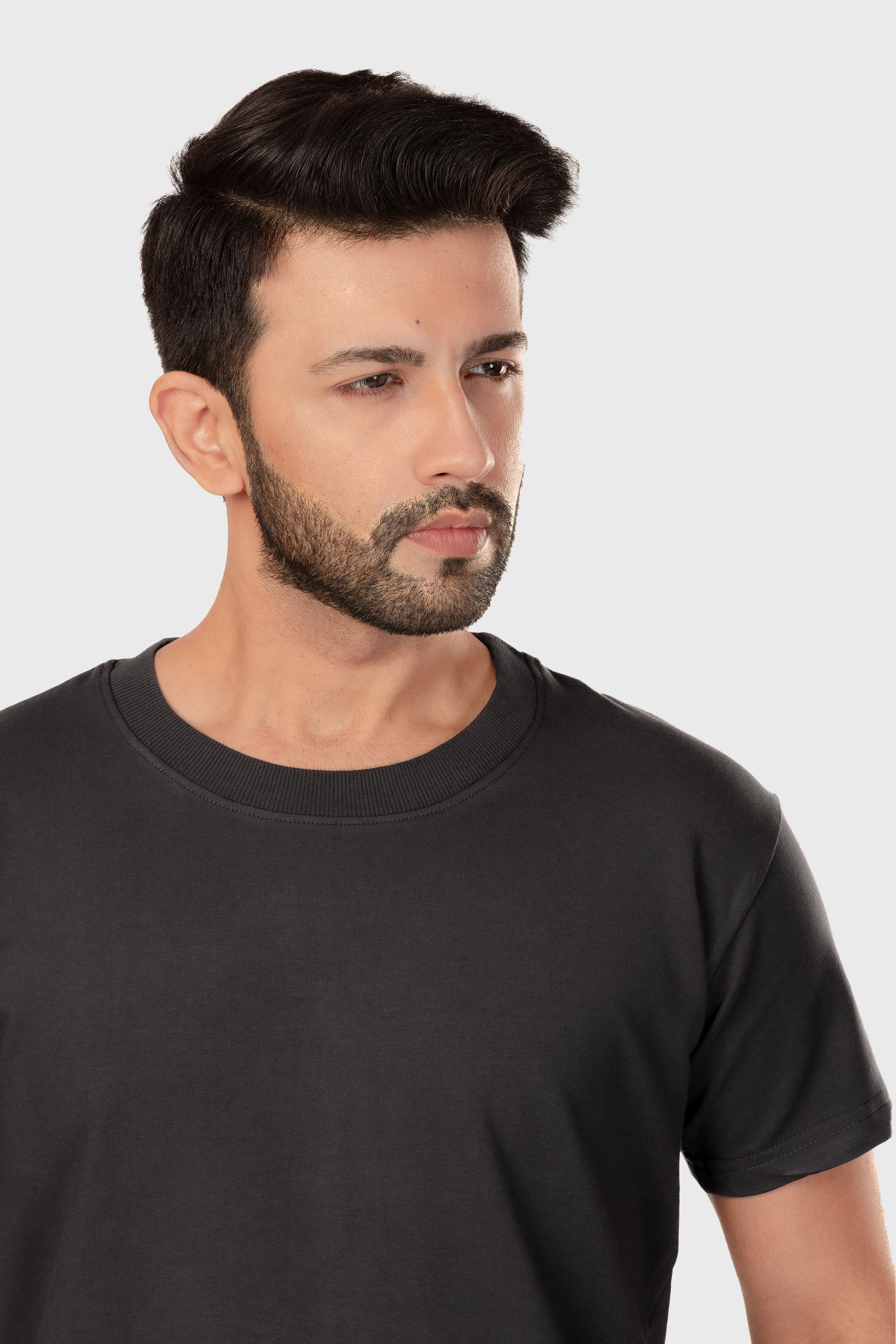 Crewneck T-shirt Co-ord Set - Dark Grey - keos.life