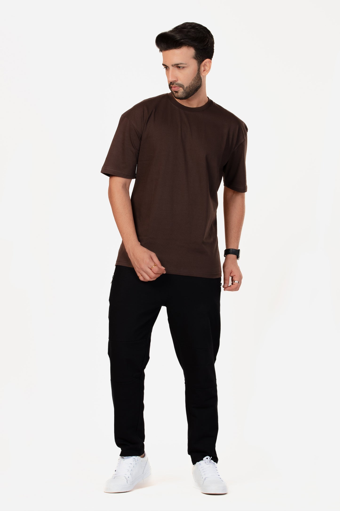 Urban Fit Oversize Essential T-shirt - Coffee - keos.life