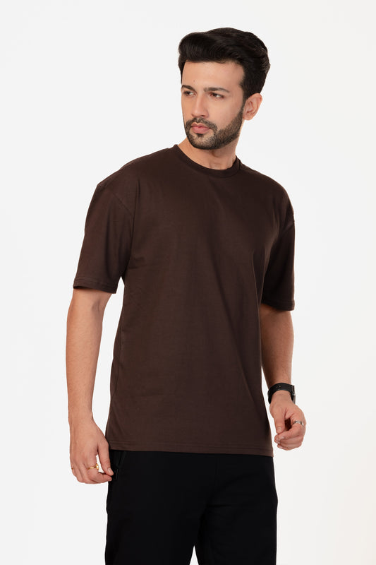Urban Fit Oversize Essential T-shirt - Coffee - keos.life