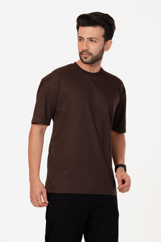 Urban Fit Oversize Essential T-shirt - Coffee