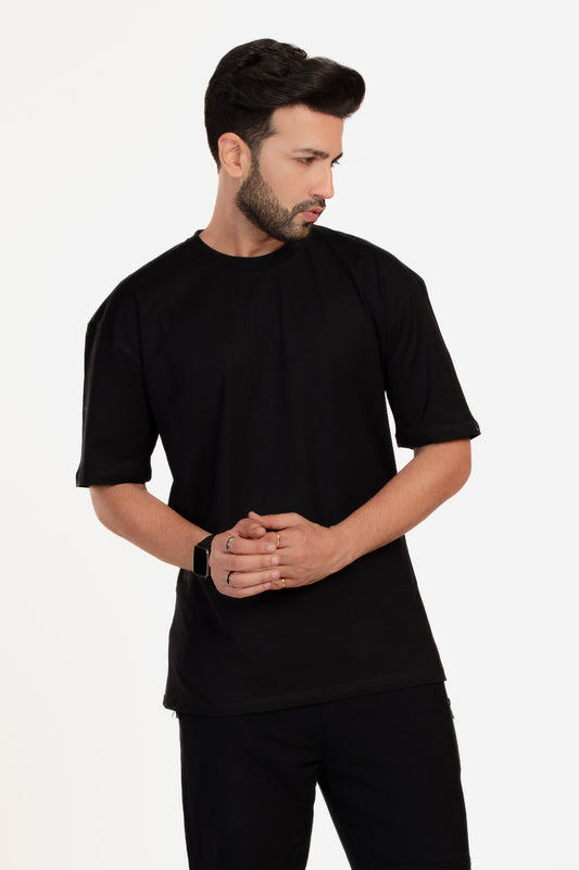 Urban Fit Oversize Essential T-shirt - Black - keos.life