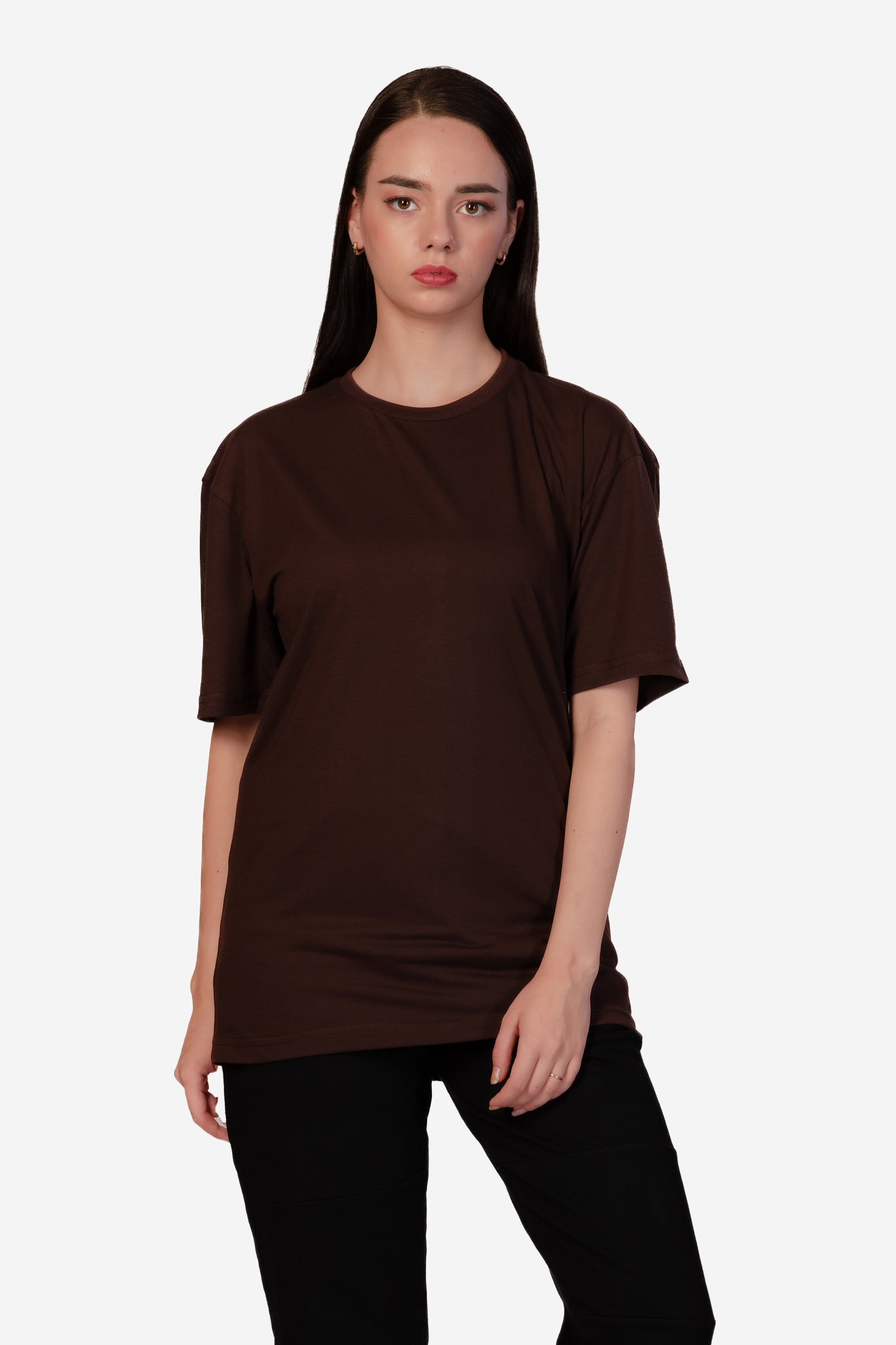 Urban Fit Oversize Essential T-shirt - Coffee - keos.life