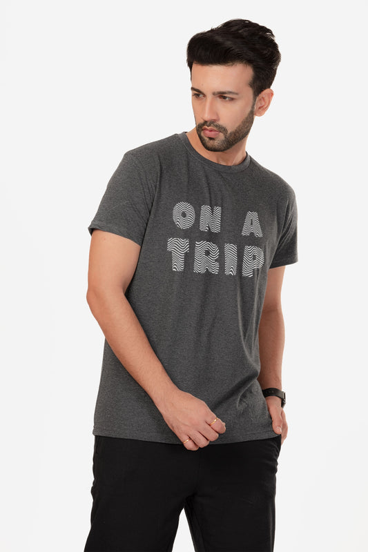 What Kind of Trip - Melange Cotton T-shirt - keos.life