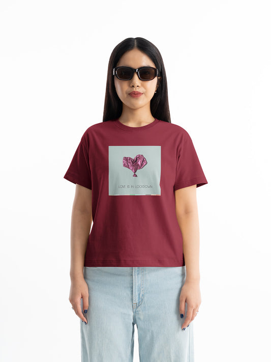 Organic Cotton Graphic T-Shirt – Love is in Lockdown | Regular Fit