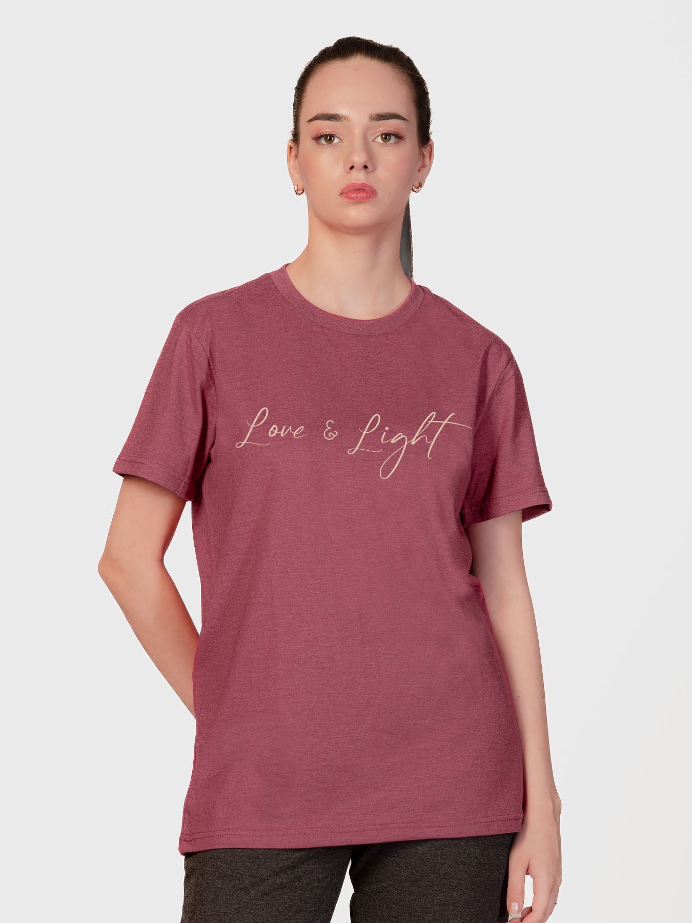 Organic Cotton Graphic T-Shirt – Love & Light | Regular Fit