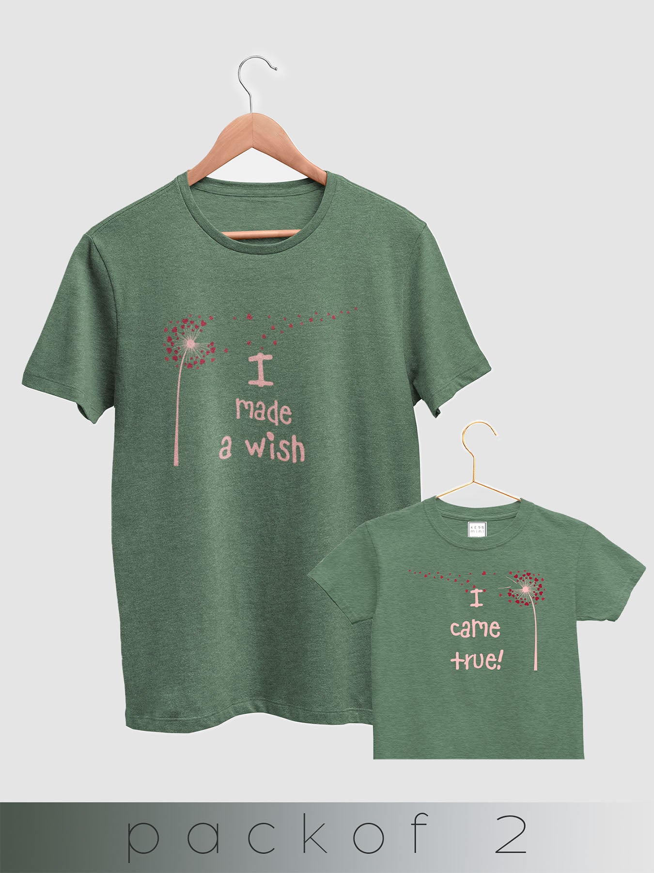 mini & Me Matching T-Shirts – “I Made a Wish & I Came True” (Family Pack)