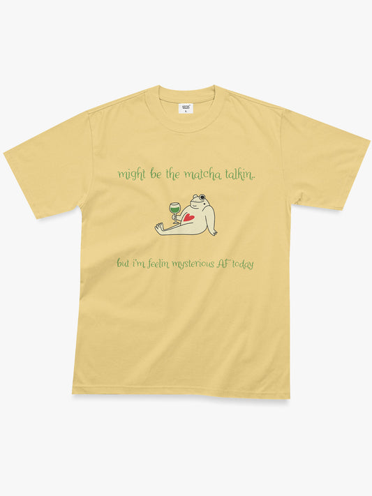 Organic Cotton Graphic T-Shirt – Matcha Talkin | Regular Fit
