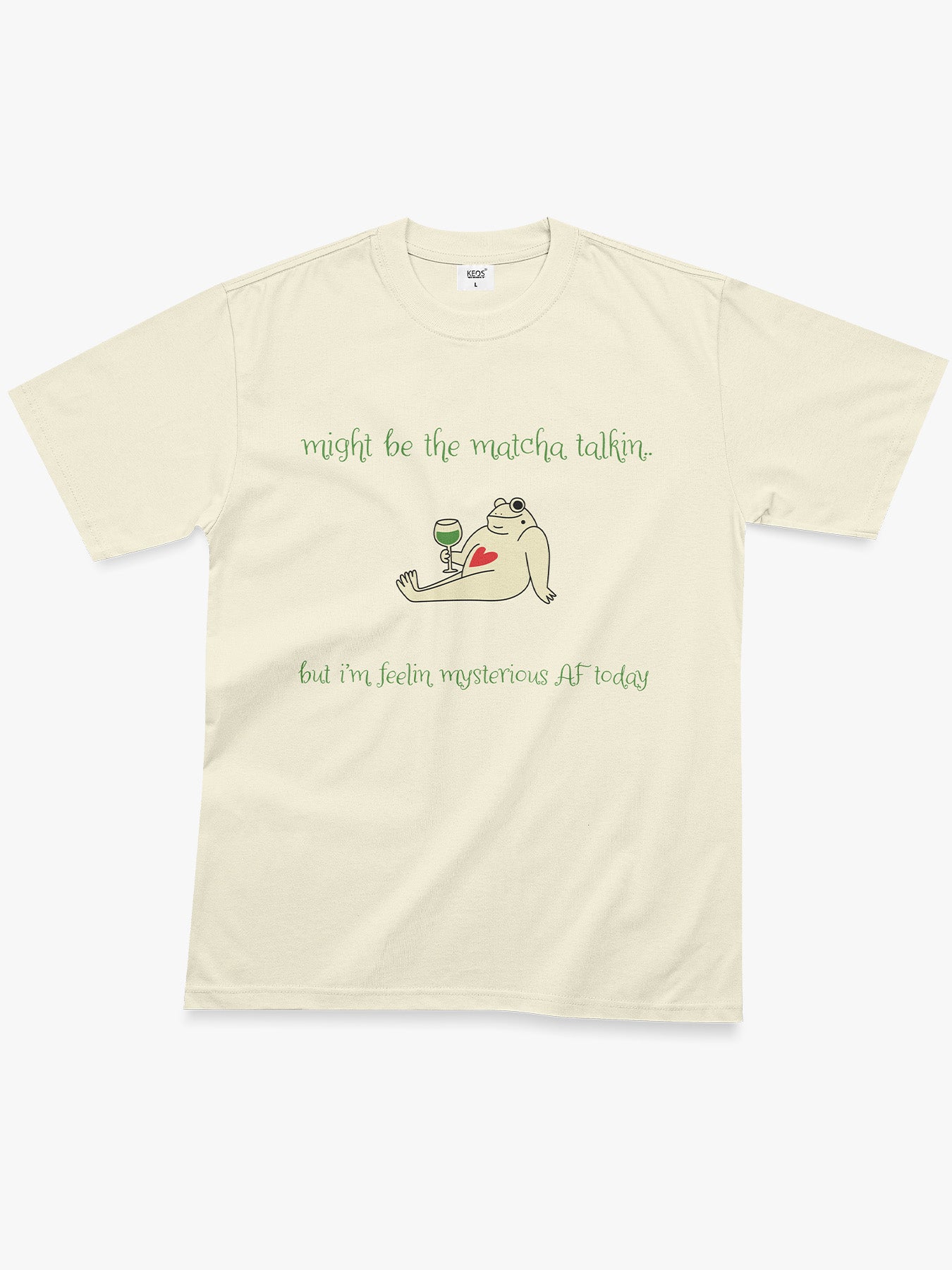 Organic Cotton Graphic T-Shirt – Matcha Talkin | Regular Fit