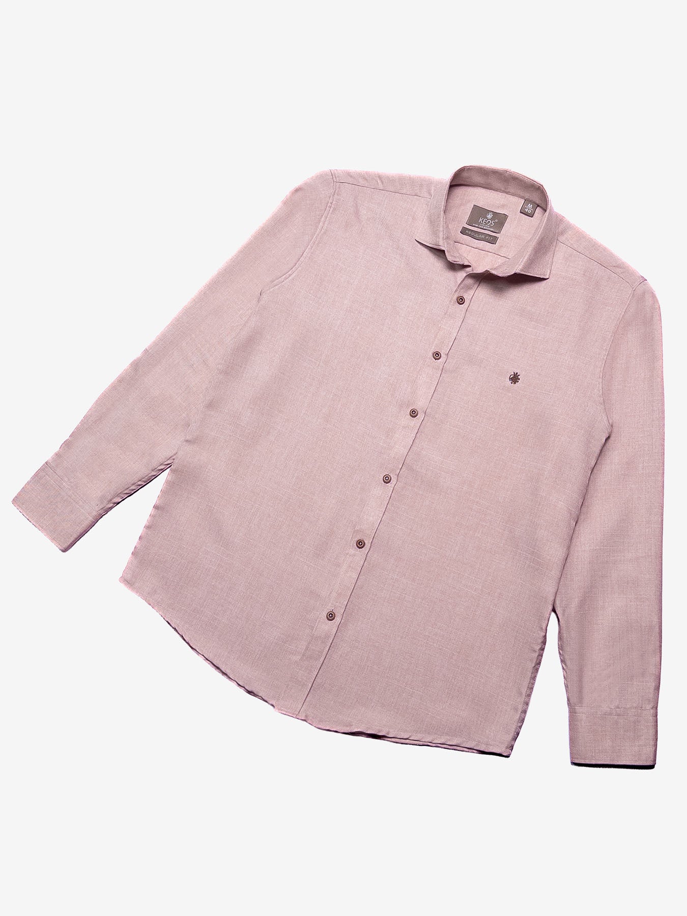 Mauve Pink Cotton Blended Casual Shirt