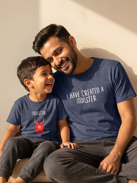 mini & Me Matching T-Shirts – “I’ve Created a Monster & Monster” (Family Pack) 3114
