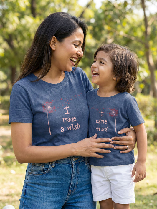 mother & son matching graphic t-shirt