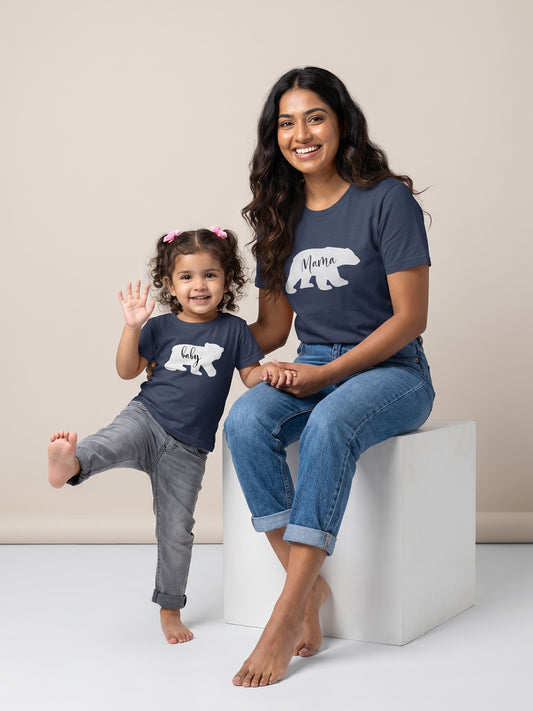 mini & Me Matching T-Shirts – “Mama Bear & Baby Bear” (Pack of 2) 2128