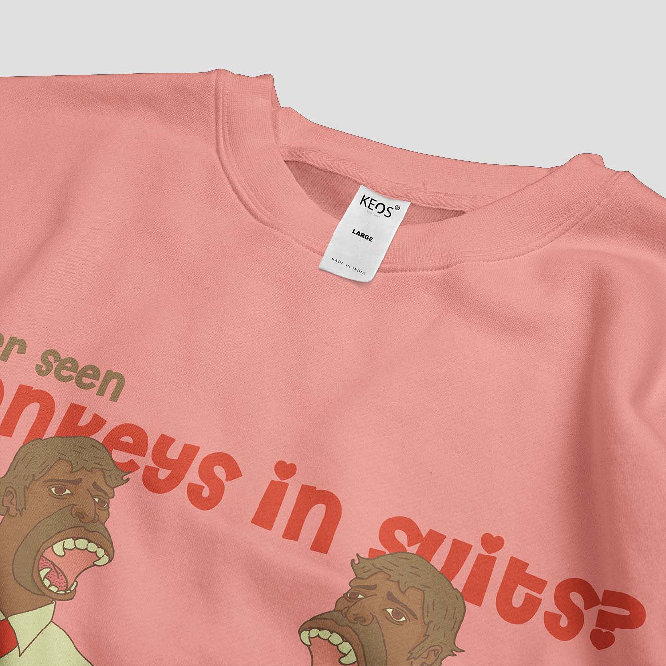 Monkeys In Suits Graphic Sweatshirt - keos.life