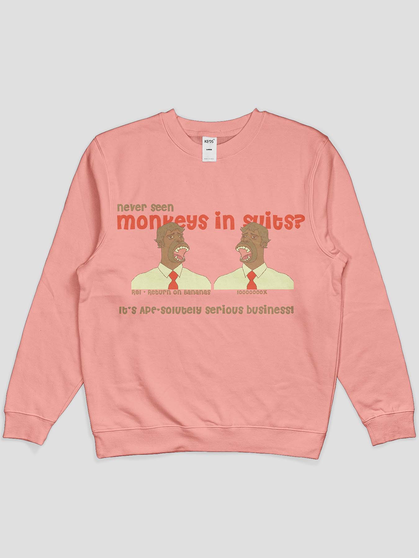 Monkeys In Suits Graphic Sweatshirt - keos.life