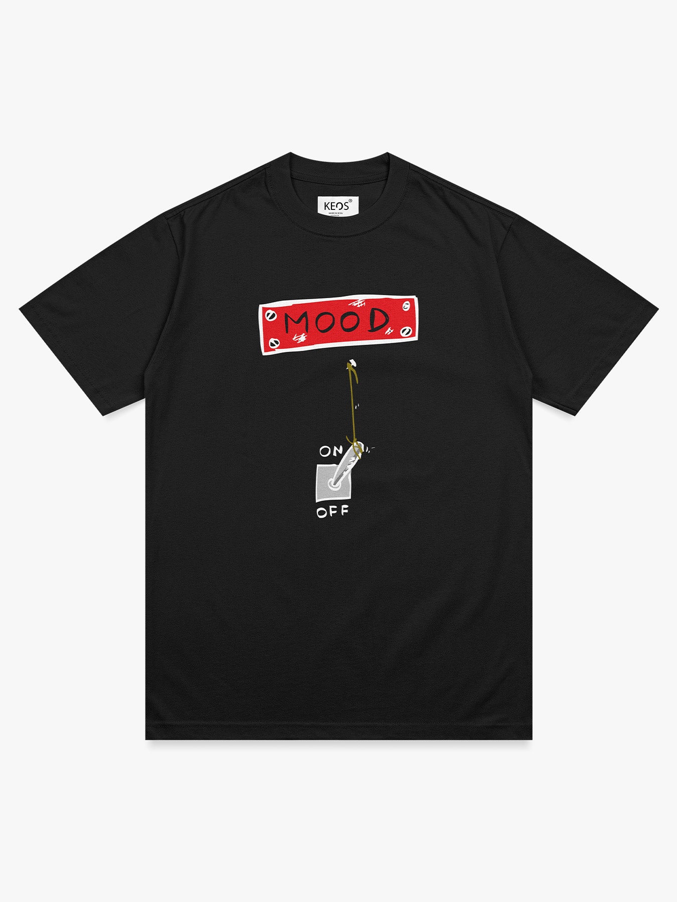 Organic Cotton Graphic T-Shirt – “Mood — Switched ON.” | Regular Fit