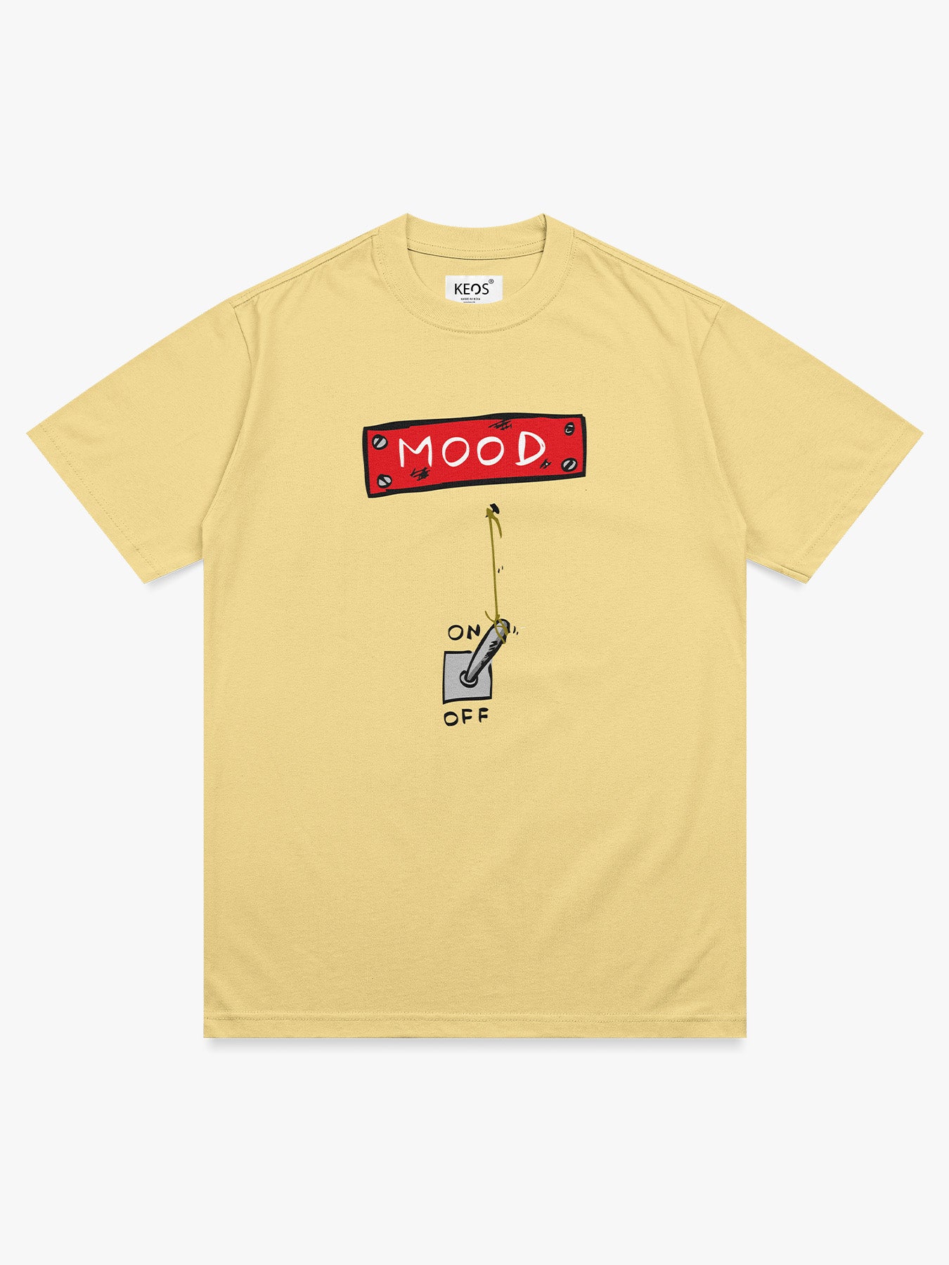 Organic Cotton Graphic T-Shirt – “Mood — Switched ON.” | Regular Fit