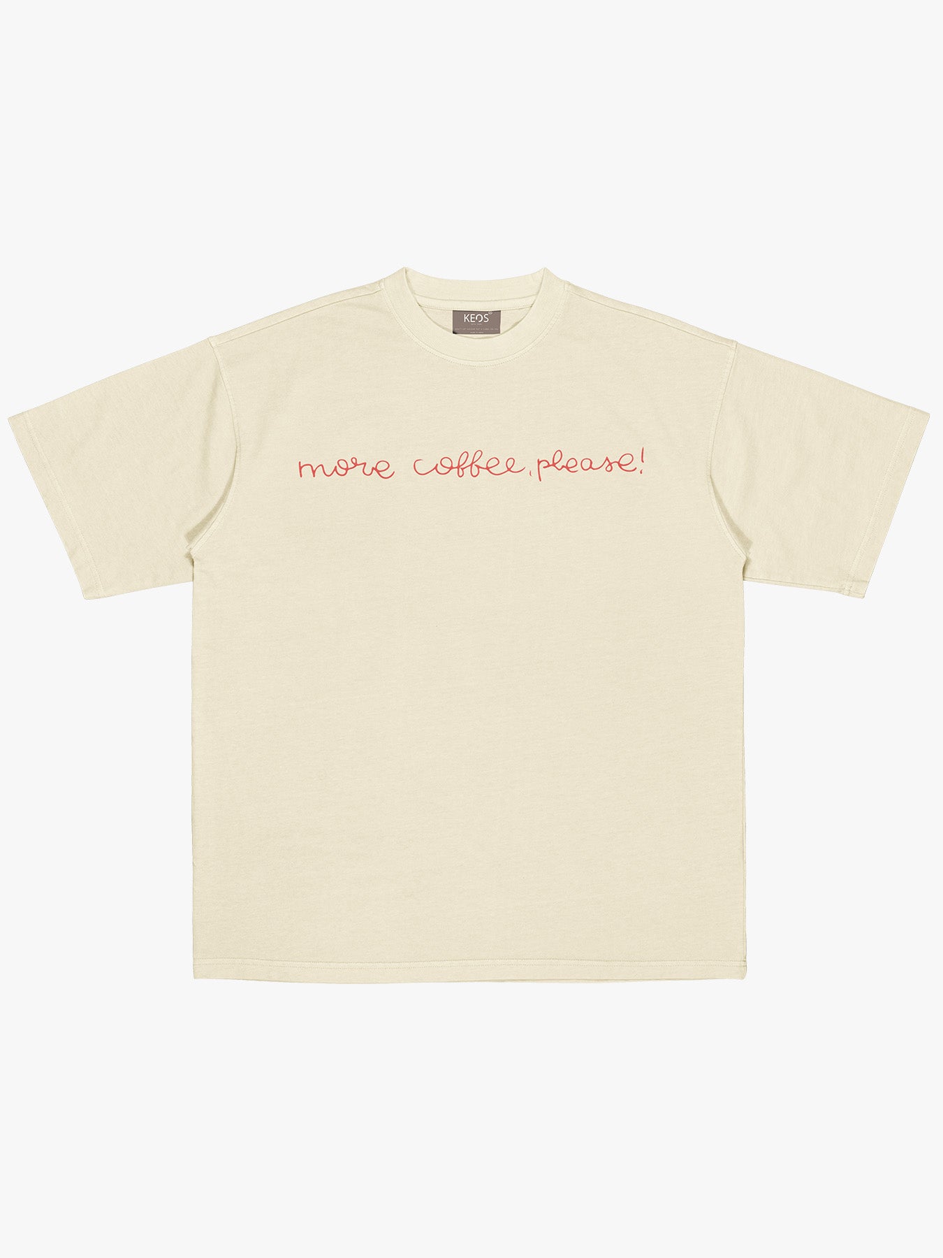Premium Terry Graphic T-Shirt – More Coffee Please | Oversized Fit | 240 GSM