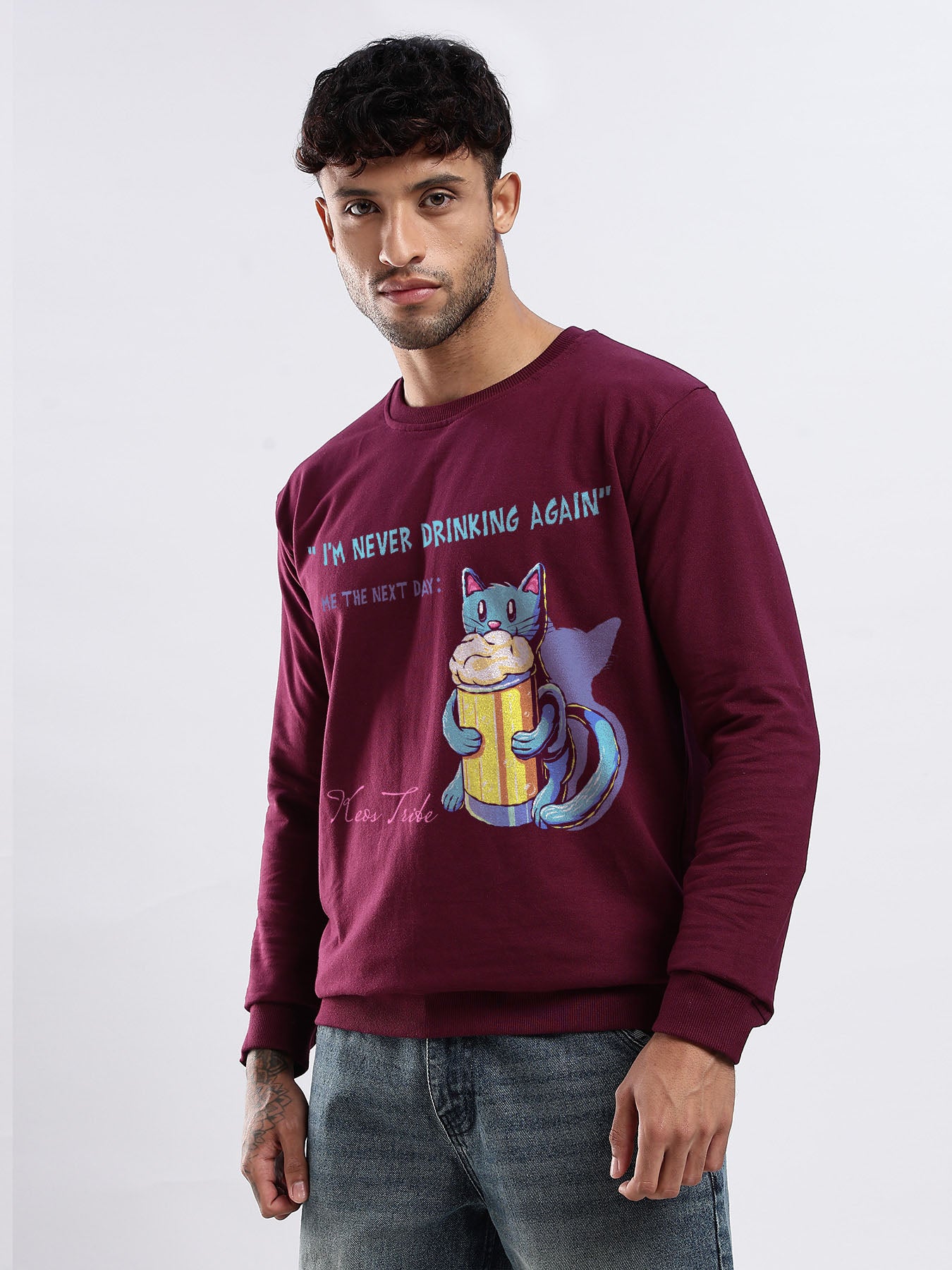 Graphic Sweatshirt - I'm Never Drinking again