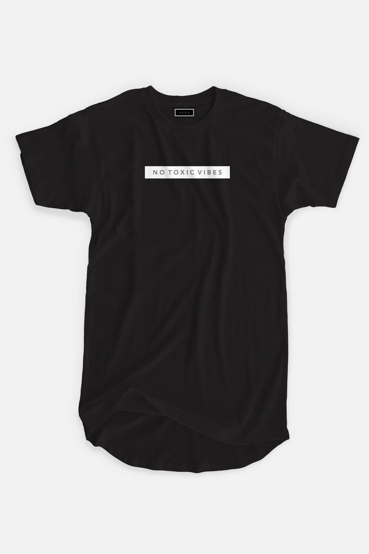 Longline No Toxic Vibes Organic Cotton T-shirt - keos.life
