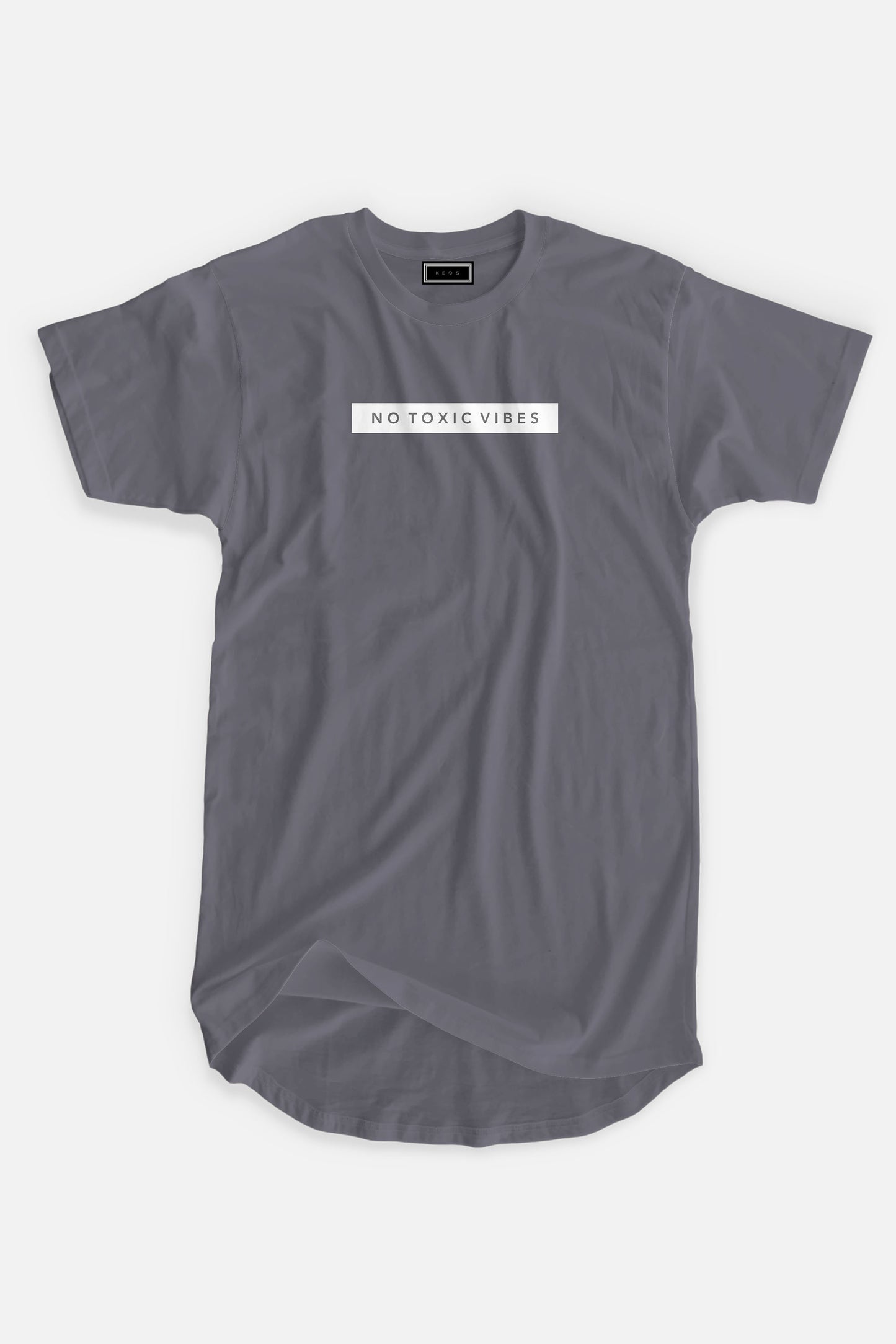 Longline No Toxic Vibes Organic Cotton T-shirt - keos.life